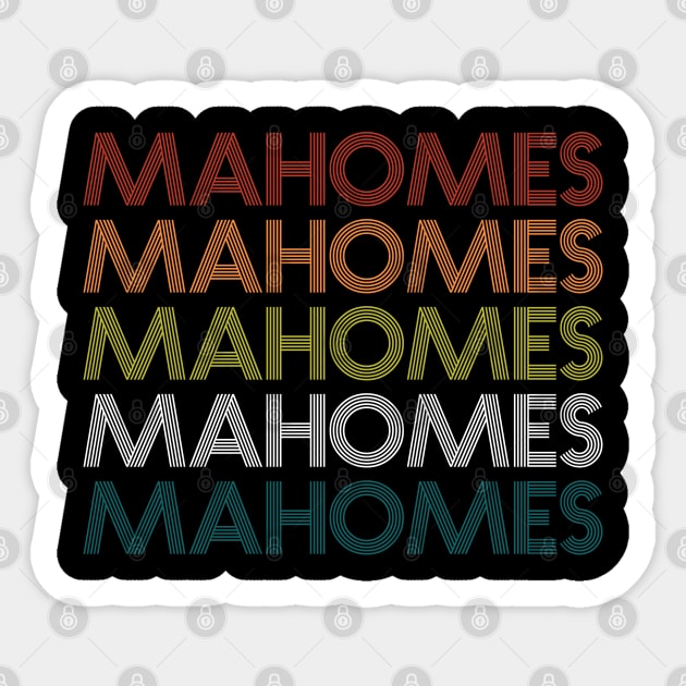 Mahomes Vintage Retro Sticker by S-Log